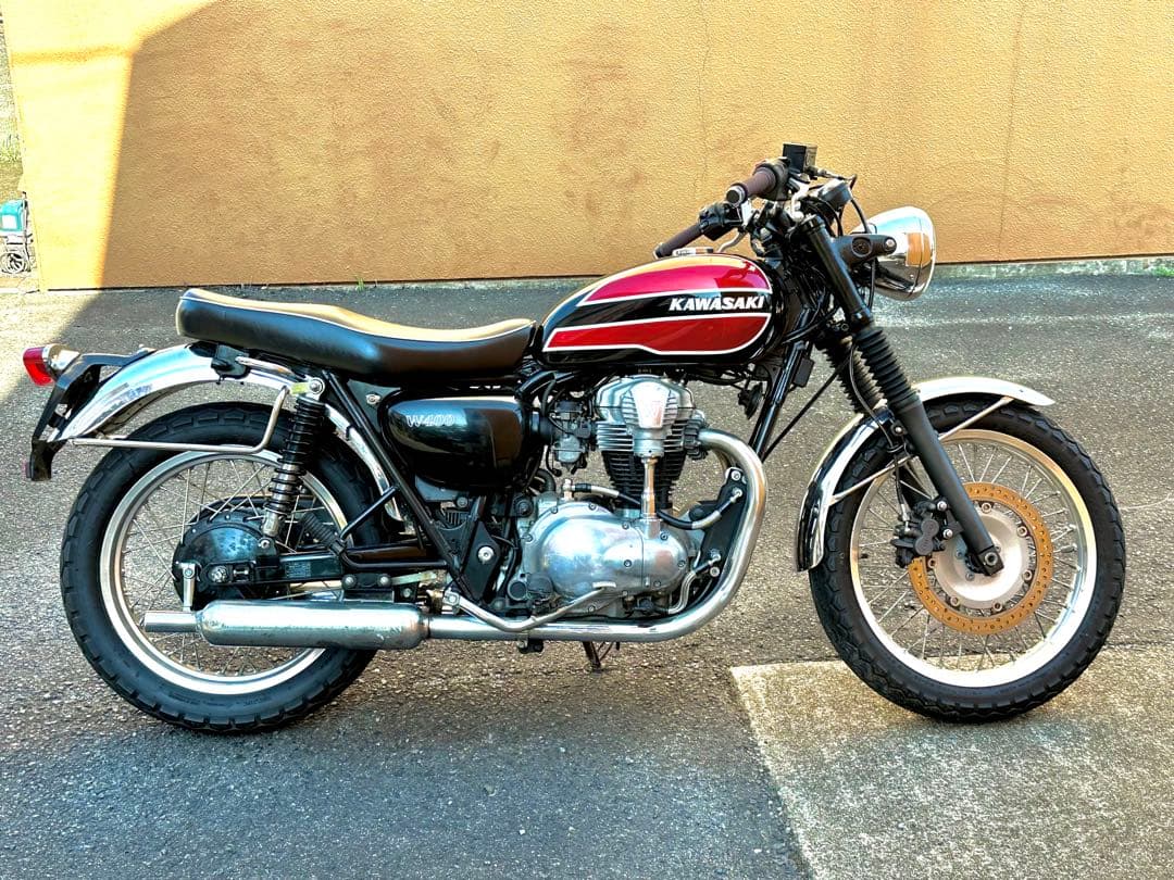 w400 W650 w800タンク　W3 ペイント　スムージング済