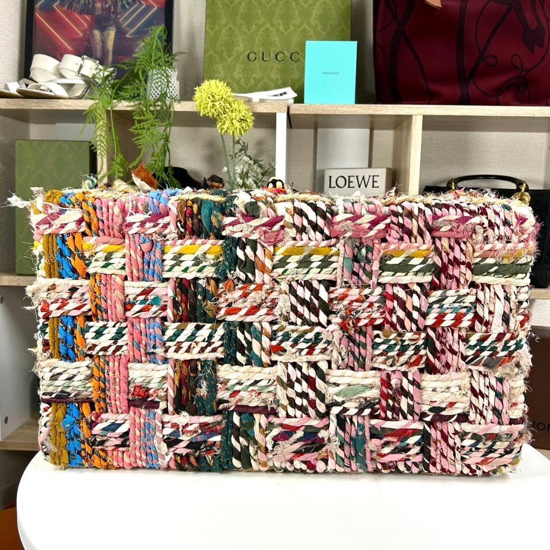 美品 モロッコ ジュート 手編み 収納ボックス インテリア