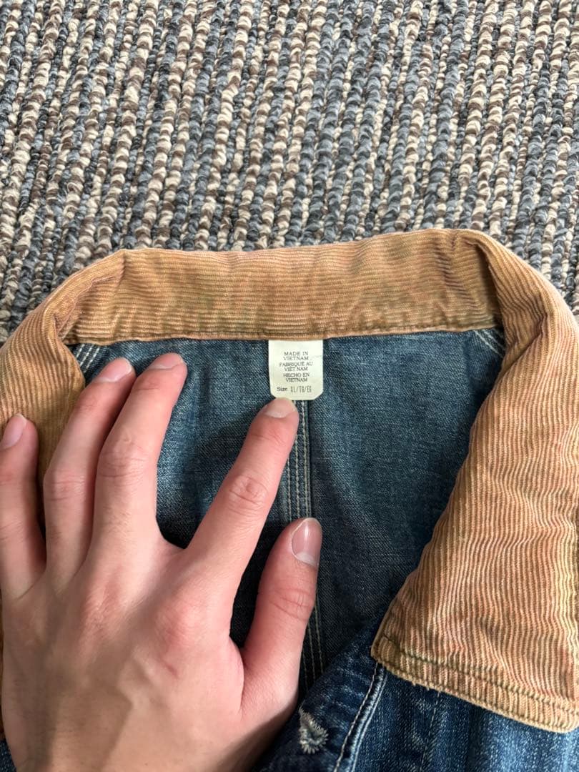 RRL コーデュロイカラー インディゴ デニム ジャケット カバーオール