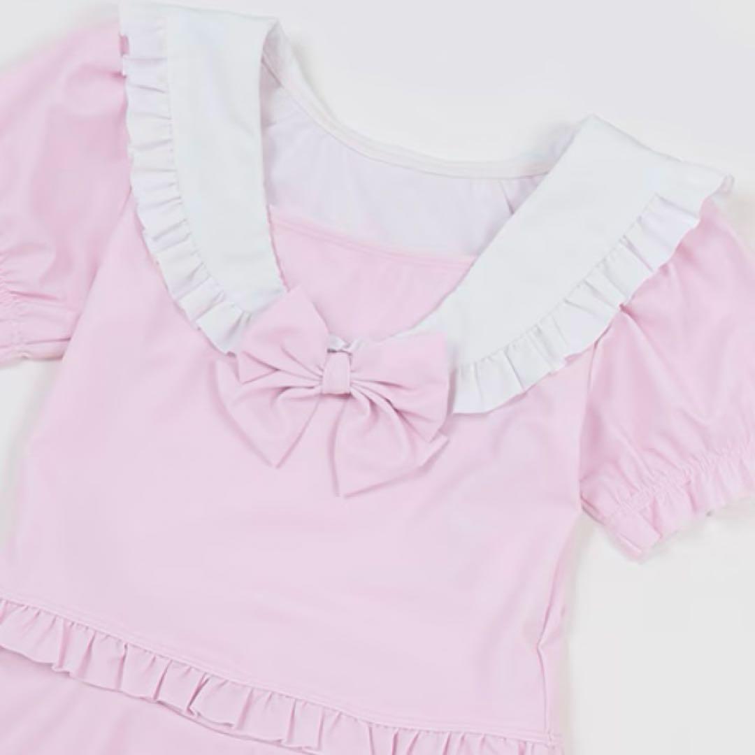 メゾピアノ 【SWIM】シェルロゴ　セーラーカラー　セパレート水着　120