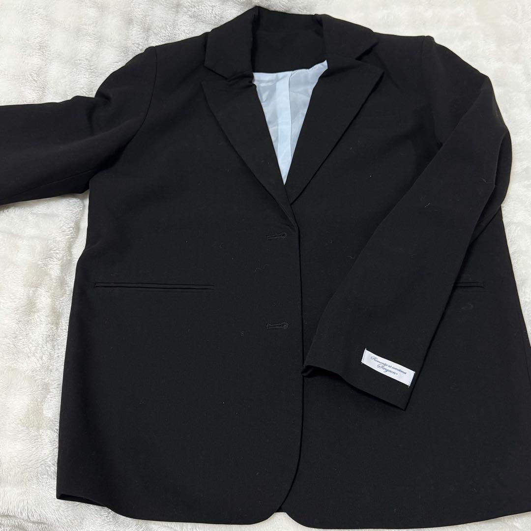 Smyeon 刺繍入りテーラードジャケット ブラック