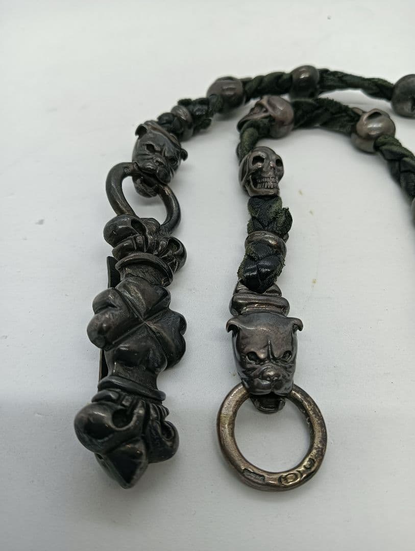 ガボールタイプ ウォレットチェーン 2本セット ウォレット2個付 シルバー925