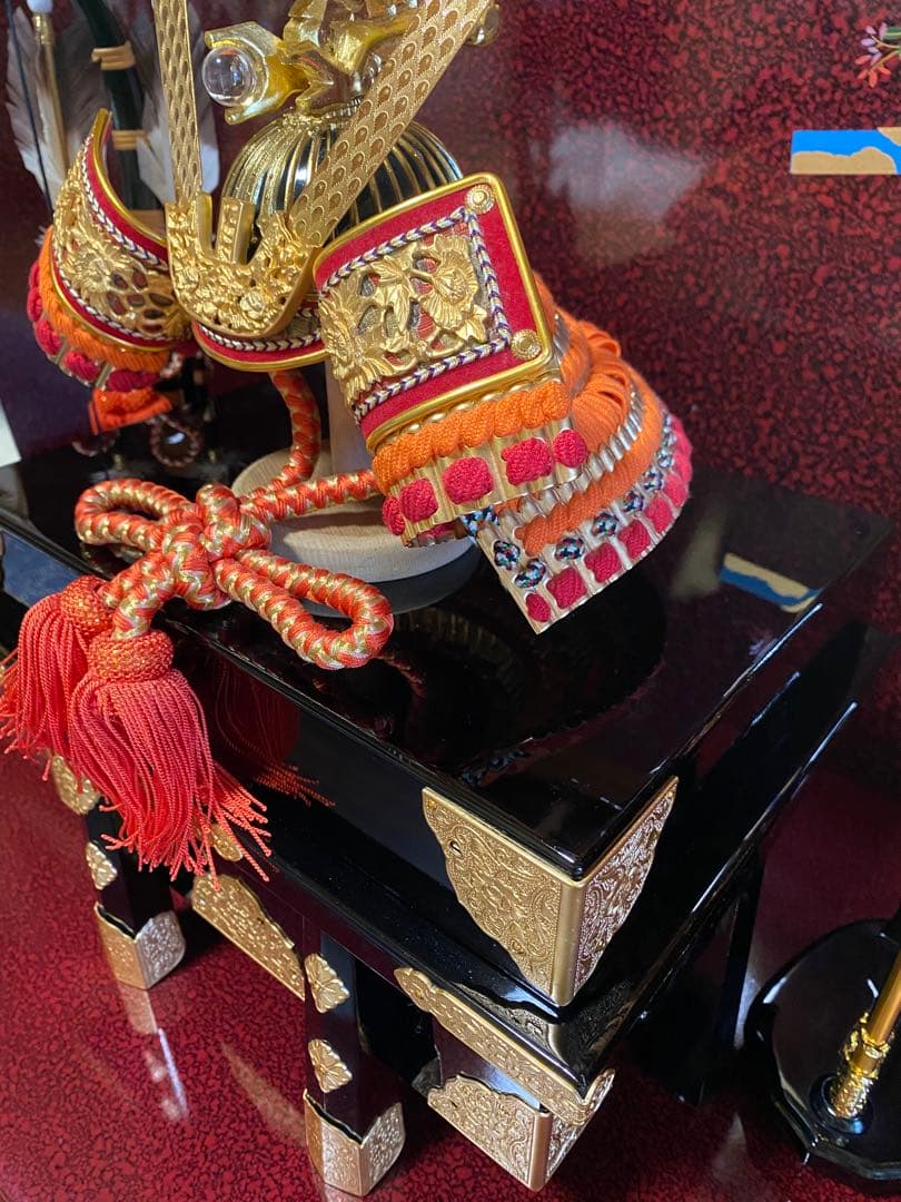 【猫みい専用】 伝統的 五月人形 赤金