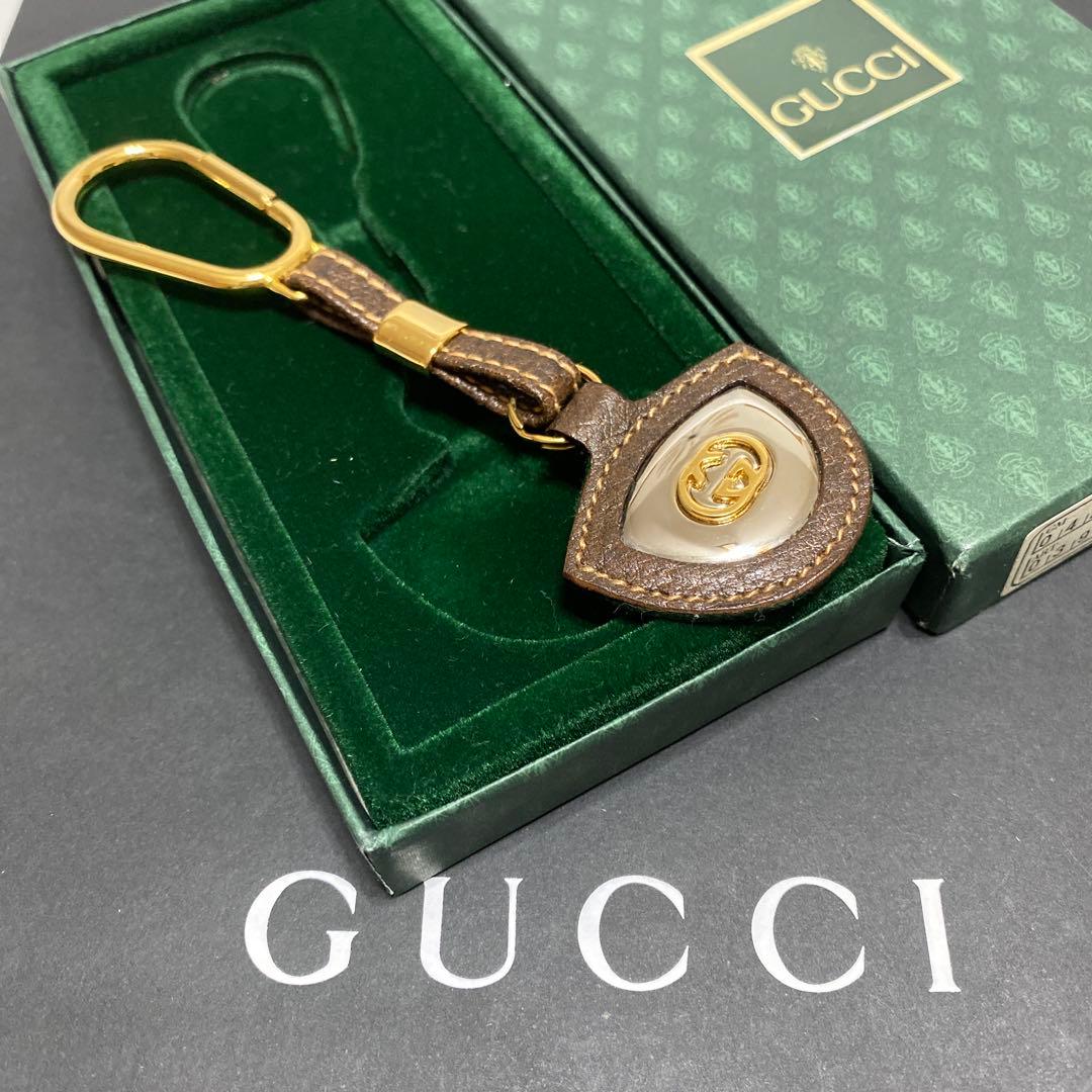 極美品　グッチ　GUCCI　キーホルダー　オールドグッチ 箱付き