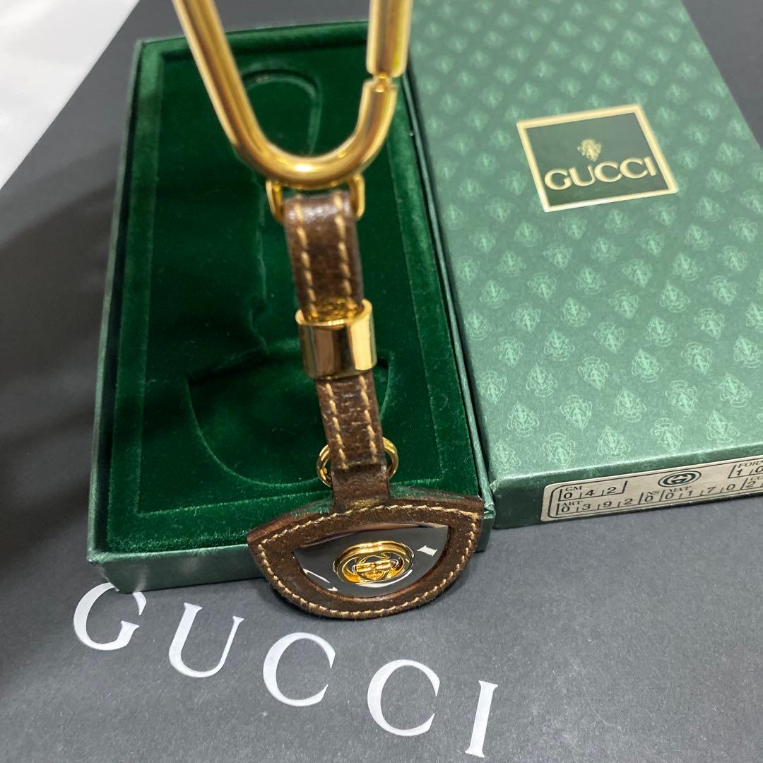 極美品　グッチ　GUCCI　キーホルダー　オールドグッチ 箱付き