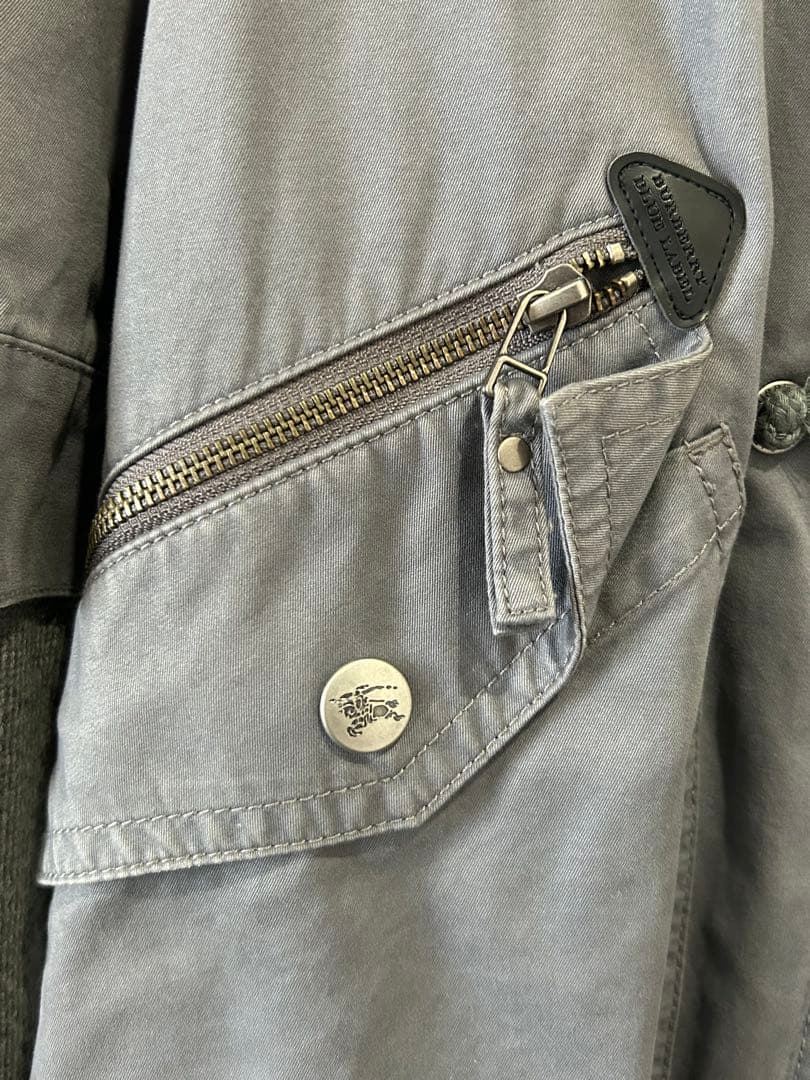 ジェン　BURBERRY BLUE LABELグレー モッズコート