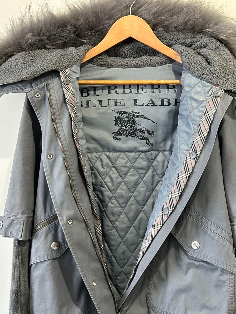 ジェン　BURBERRY BLUE LABELグレー モッズコート