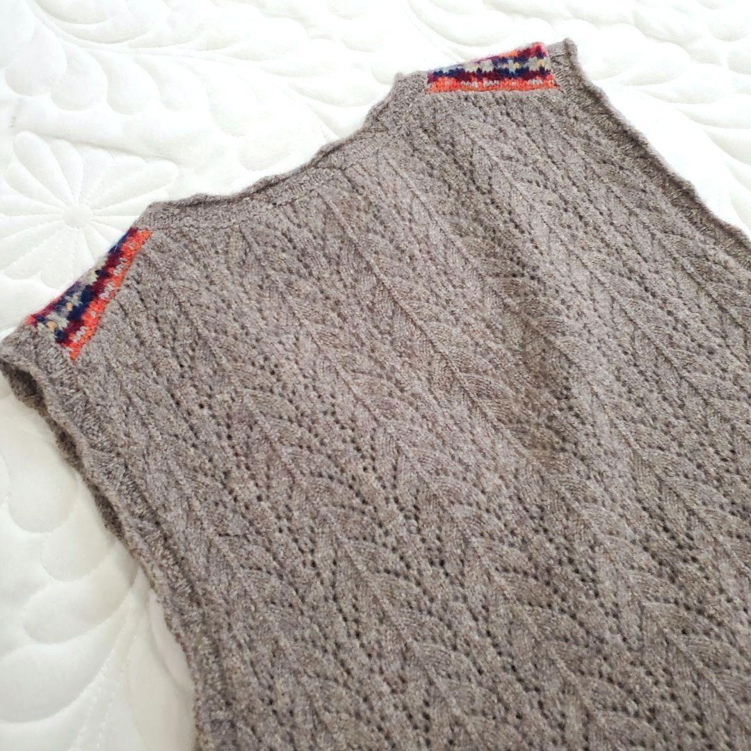 ポロラルフローレン ウールニットベスト Vネック フェアアイル柄