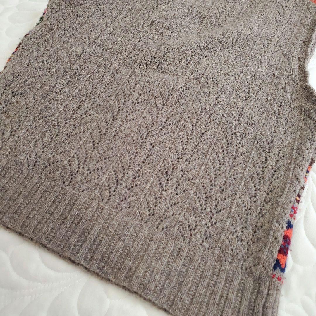 ポロラルフローレン ウールニットベスト Vネック フェアアイル柄