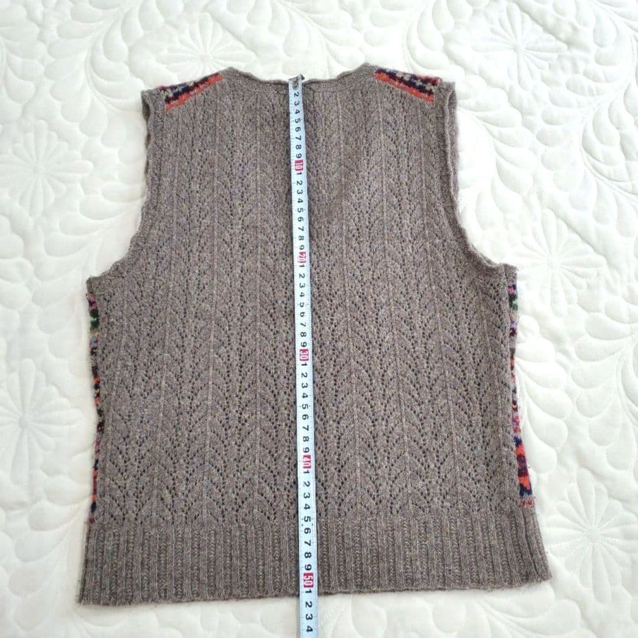 ポロラルフローレン ウールニットベスト Vネック フェアアイル柄