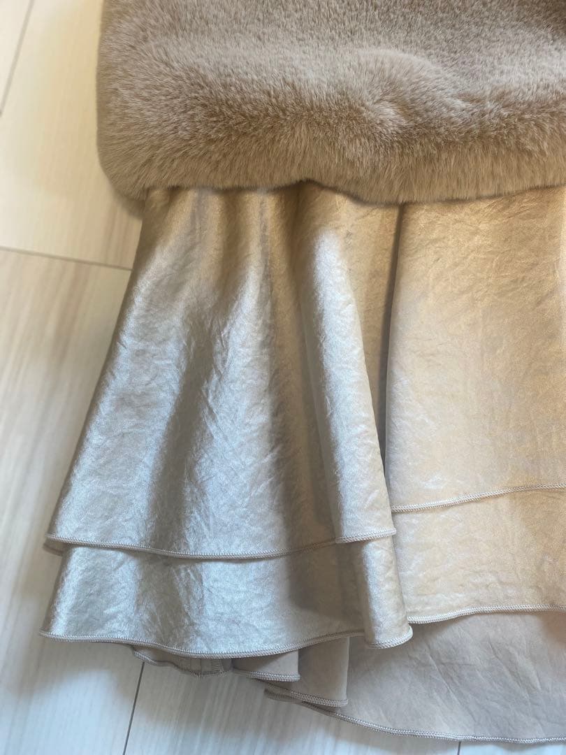 【Arobe 】ファーフレアベスト