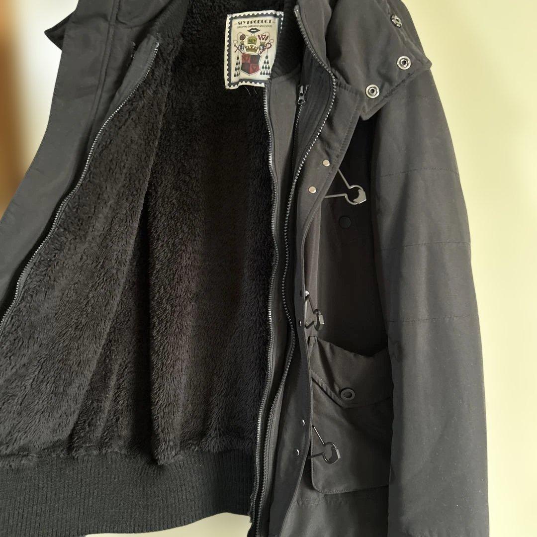 SLY N3B ブラック　ミリタリー　ラクーンファー　ビッグフード　ボア　y2k