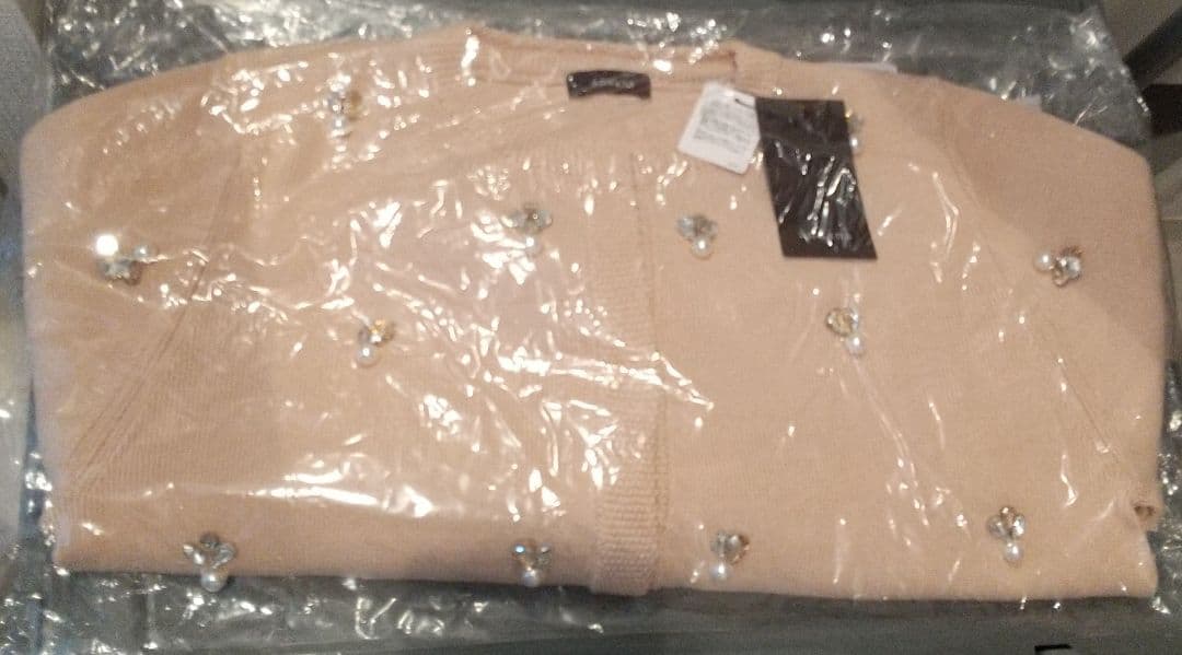 ànuans アニュアンス ビジューニットジャケット ピンク 未使用品