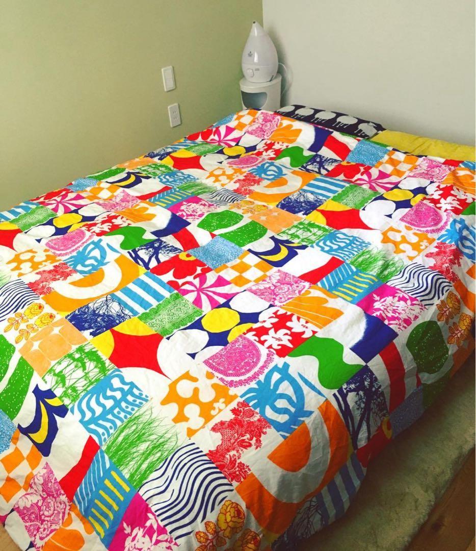 マリメッコ　カラフルパッチワーク掛け布団