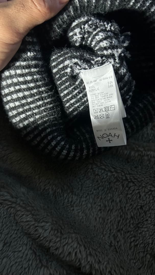 や*け様 NOAH ニット帽 ブラック・グレー