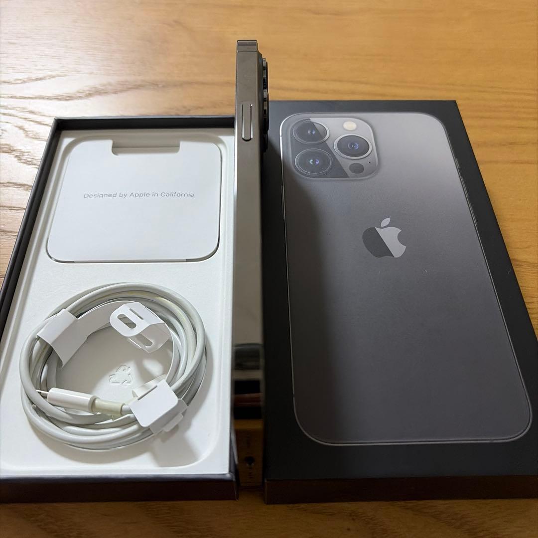 超美品 Phone13pro 256GB グラファイト黒　両面コーティング済