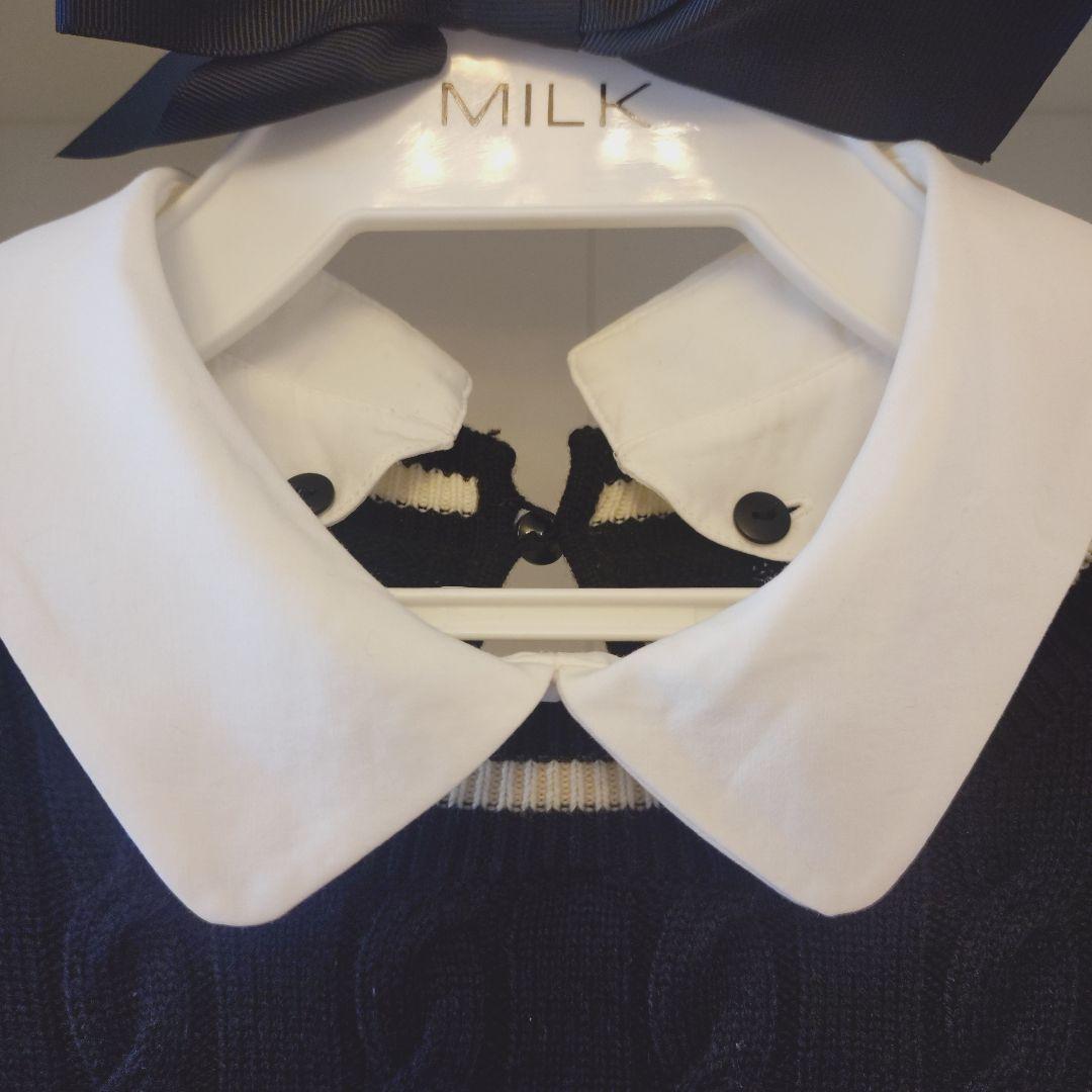 ブルーレーベルクレストブリッジ️ ♡ドッキングワンピース ビジューワッペン 38