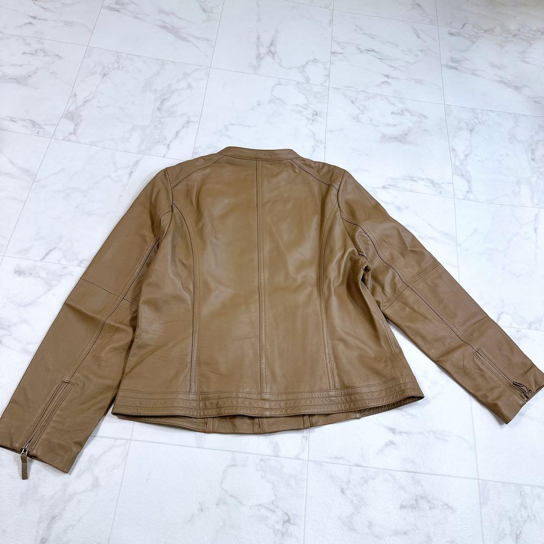 ローズティアラ 超美品　ラムレザー　ライダースジャケット　46サイズ　ブルゾン