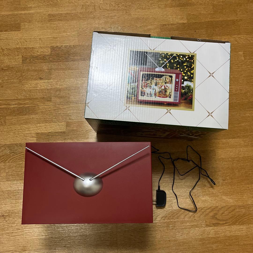 コストコクリスマス　レトロ TV ライト & ミュージック付　クリスマス置き物