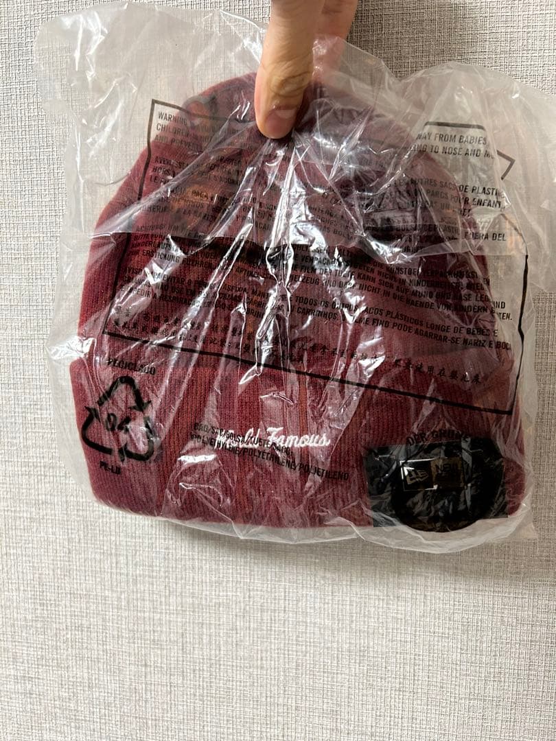 Supreme ビーニー　バーガンディ ニット帽　ボックスロゴ　新品