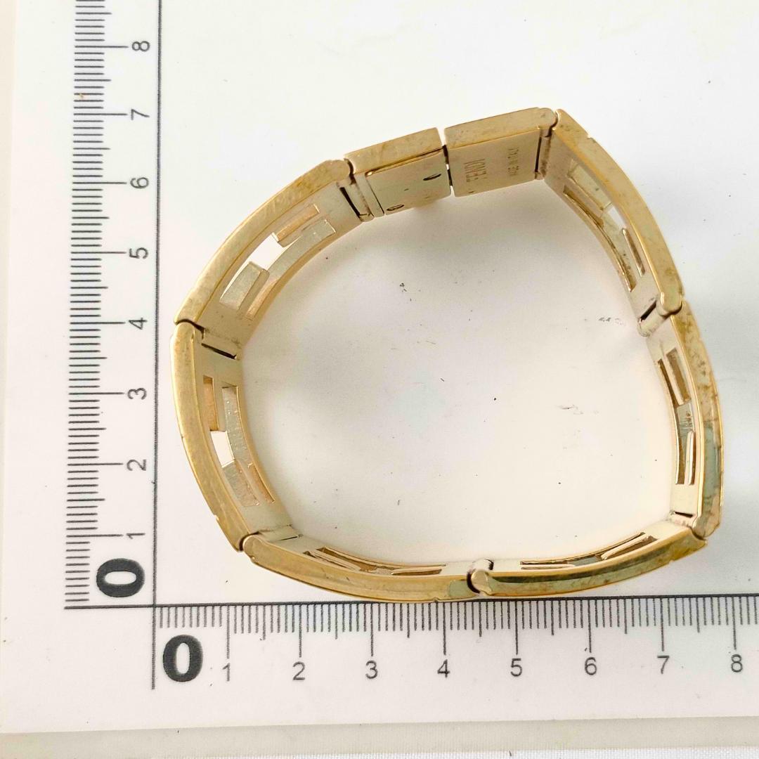 FENDI フェンディ　ズッカ柄　ゴールドバングル ブレスレット