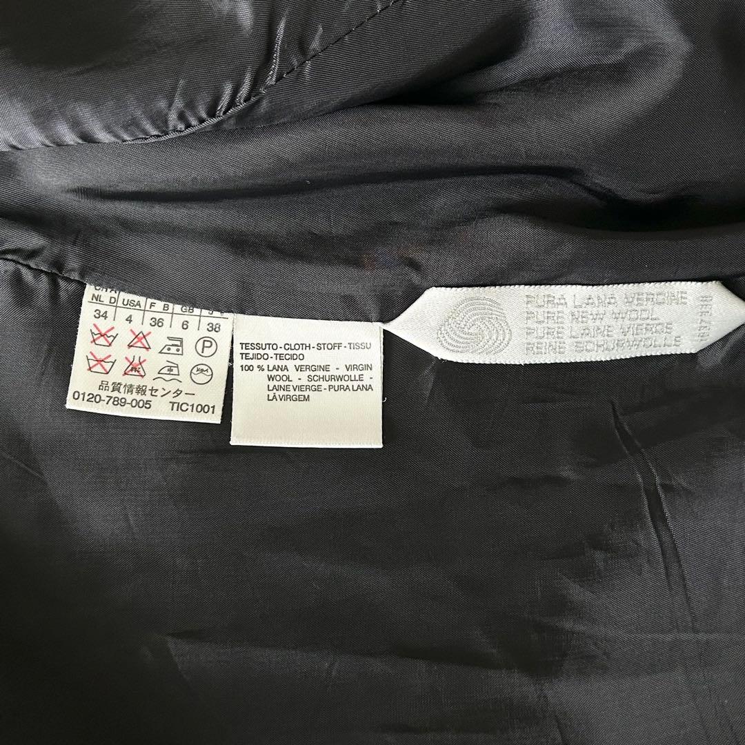 3026yマックスマーラ 白タグダブルブレザーテーラードジャケット 紺 M