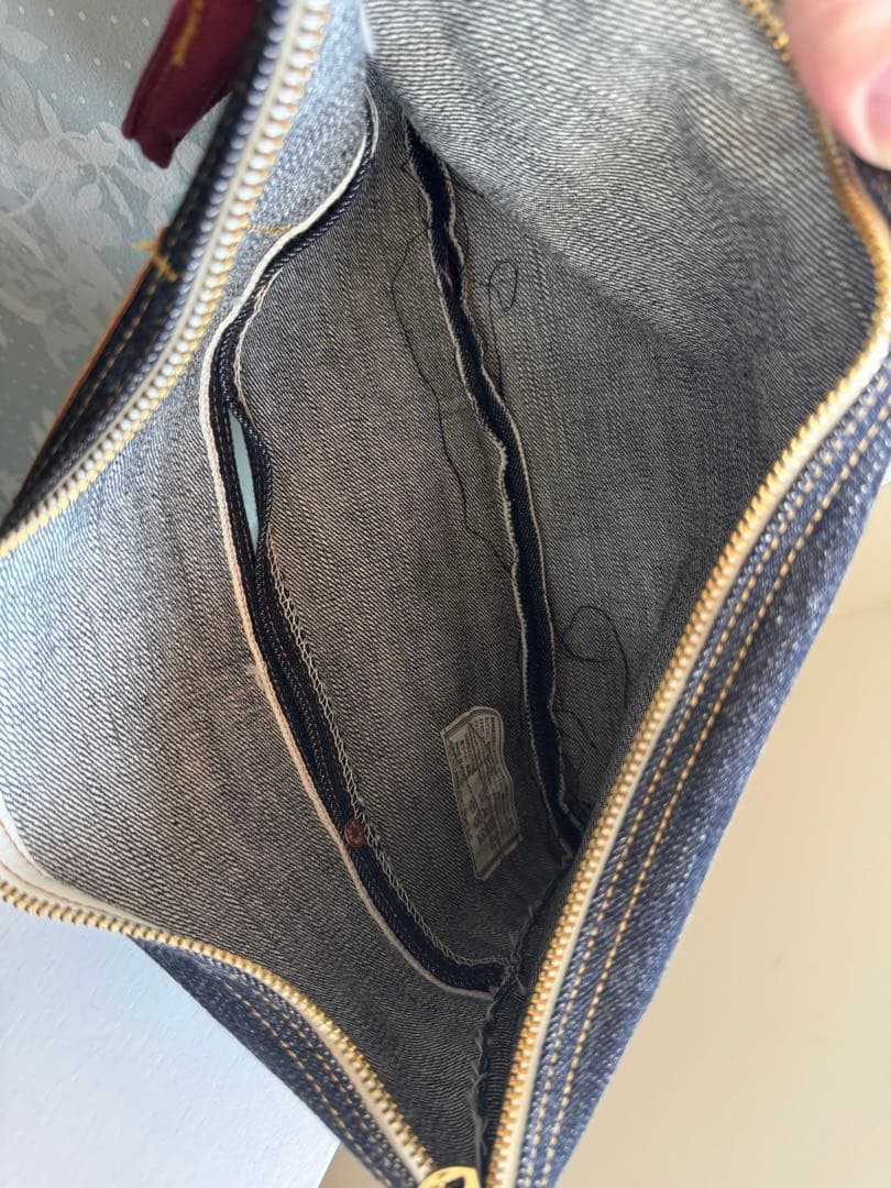 ワンピースオブロック　デニムティッシュケース