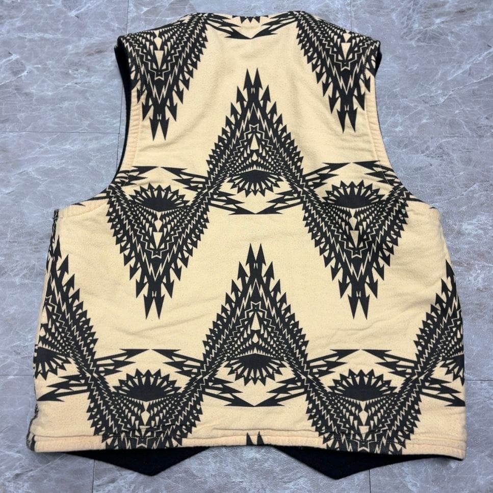 希少 BLACK SIGN リバーシブル ウール ベスト 36 ブラックサイン