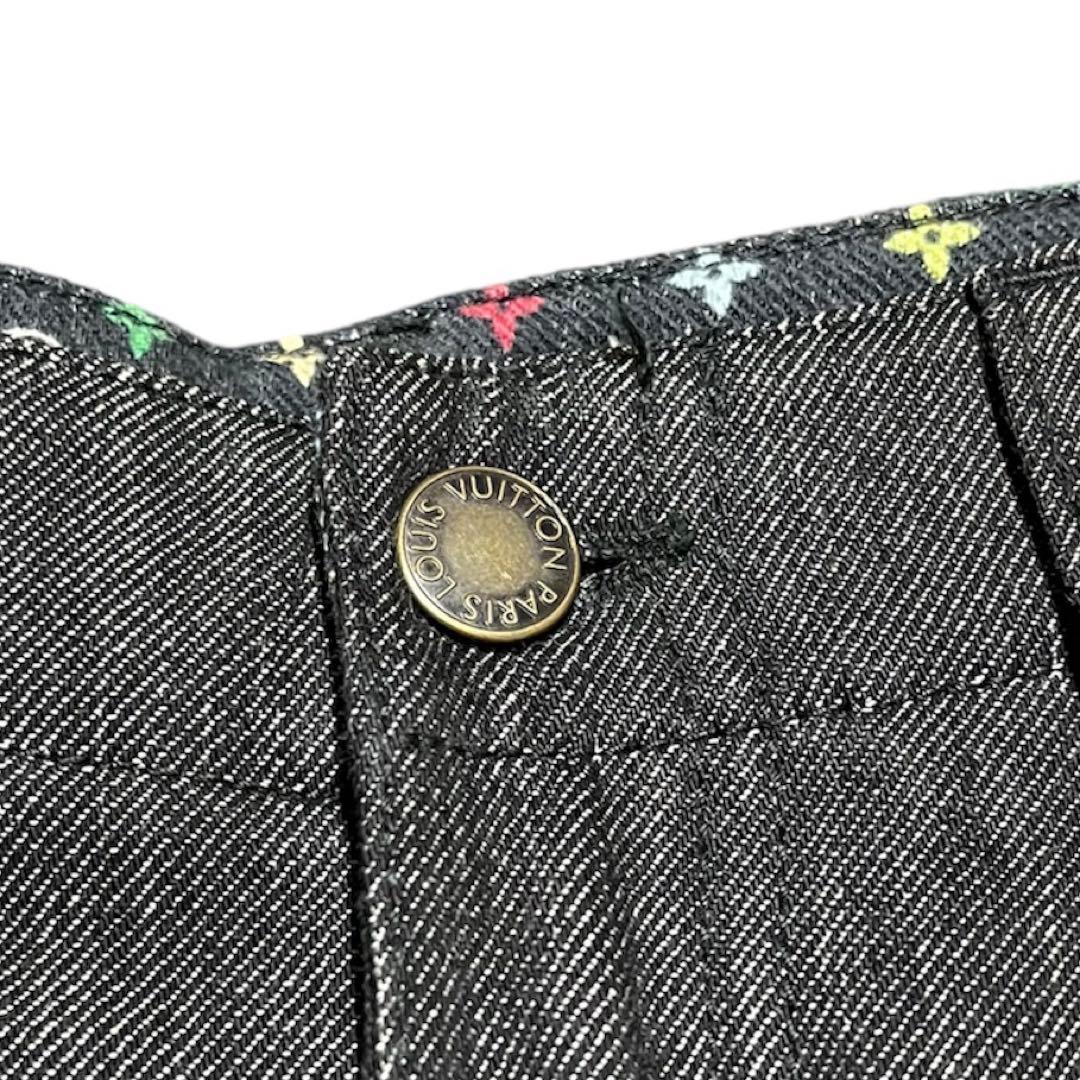 ルイヴィトン　LOUIS VUITTON ブラックデニム　ショートパンツ可愛い