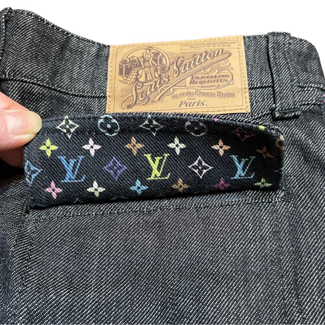 ルイヴィトン　LOUIS VUITTON ブラックデニム　ショートパンツ可愛い