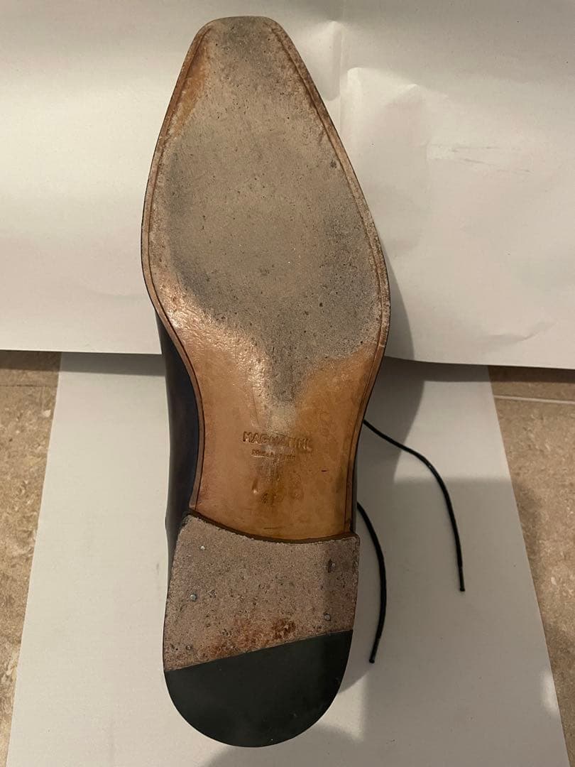 【MAGNANNI】革靴 レザー クロコ 型押し メダリオン 高級 紳士 上品