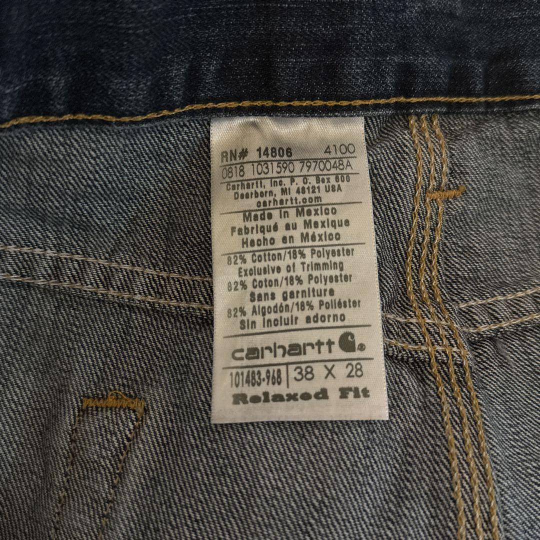 た*ん様 カーハート リラックスフィット デニム 38×28 ダークインディゴ