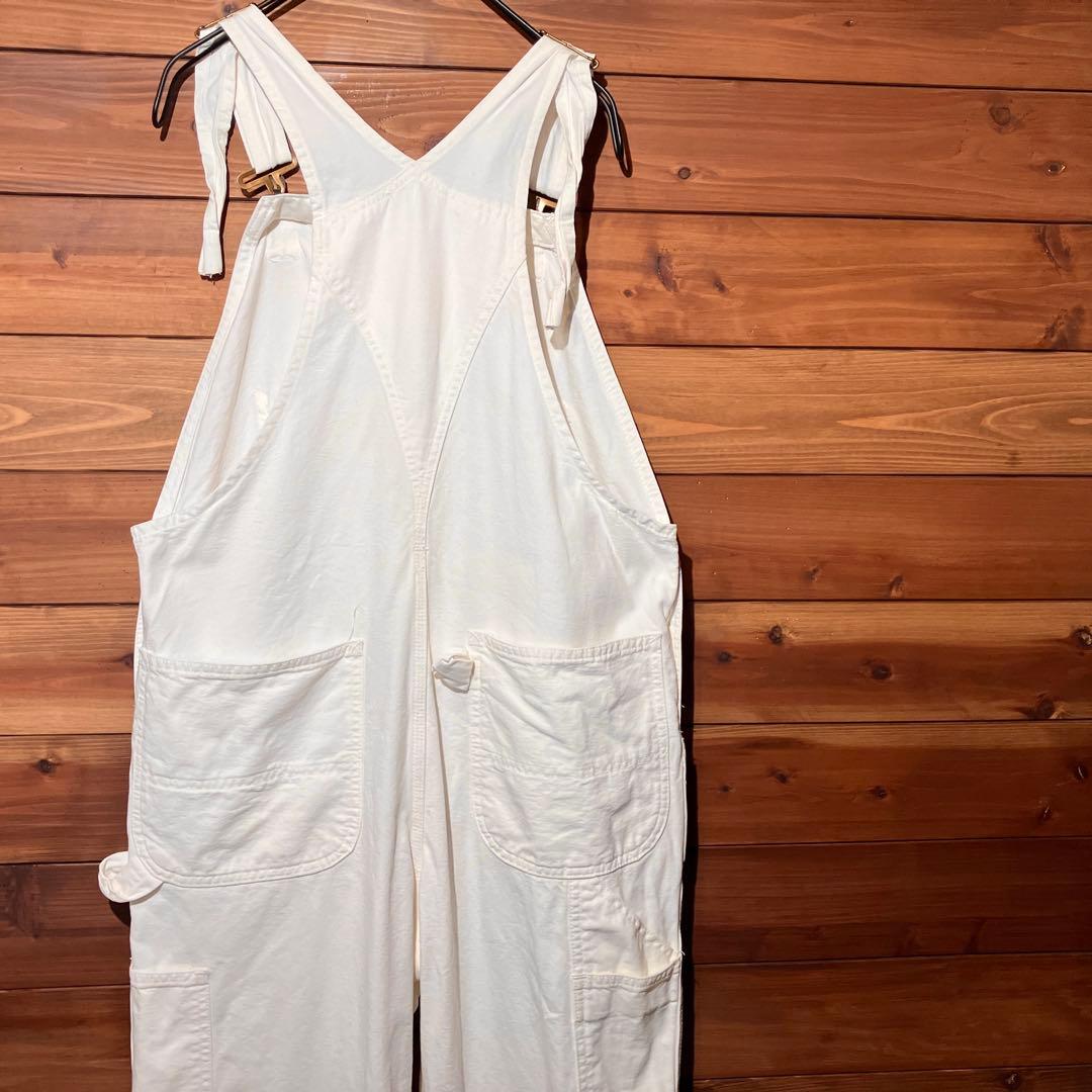日本製　カーハート ホワイト　オーバーオール　つなぎ　ワークジャケット