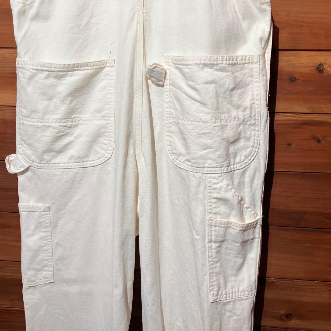 日本製　カーハート ホワイト　オーバーオール　つなぎ　ワークジャケット