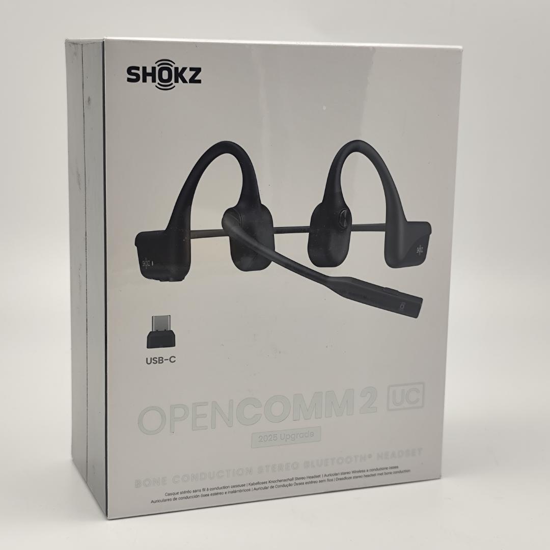 Shokz OpenComm2 UC 骨伝導 ビジネスイヤホン ブラック