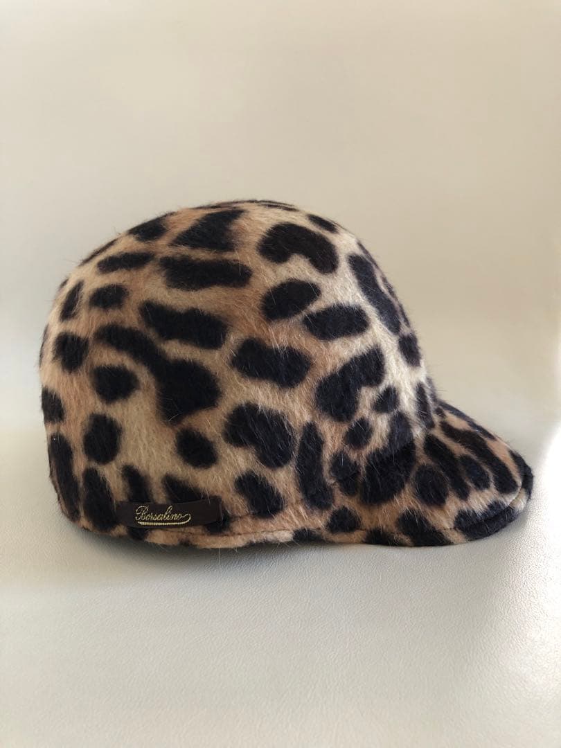 【新品】Barsalino ボルサリーノ レオパード柄 フェルトキャップ 豹柄