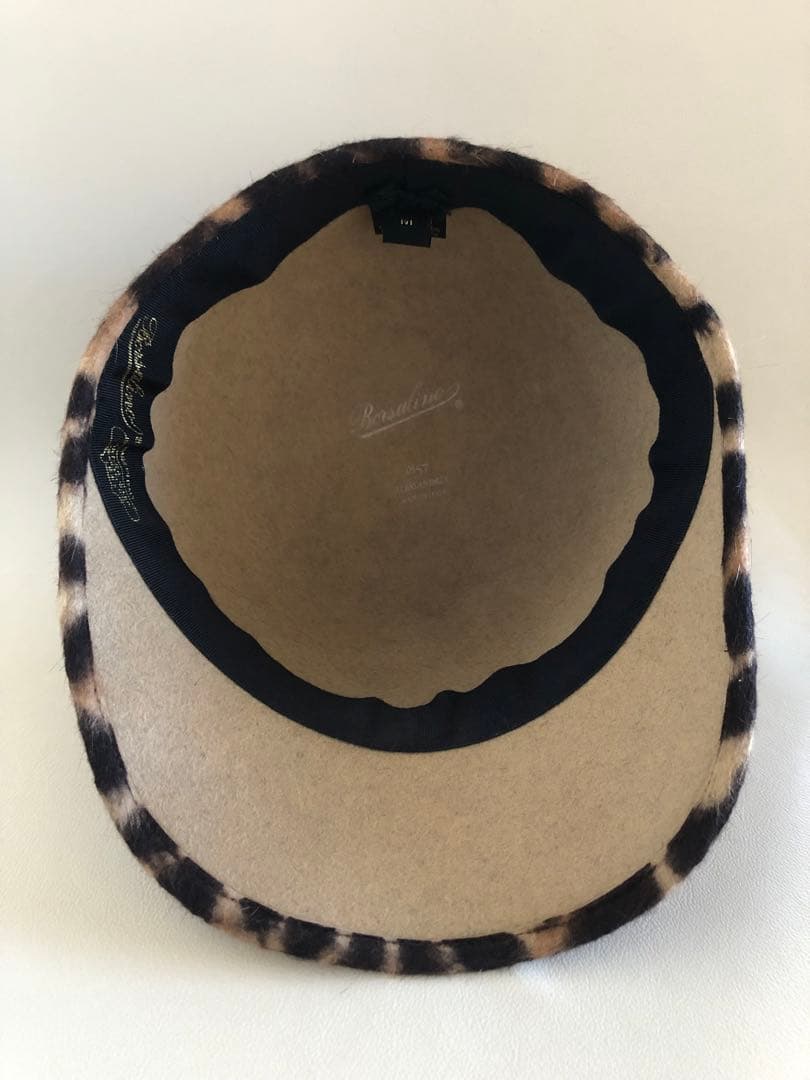 【新品】Barsalino ボルサリーノ レオパード柄 フェルトキャップ 豹柄