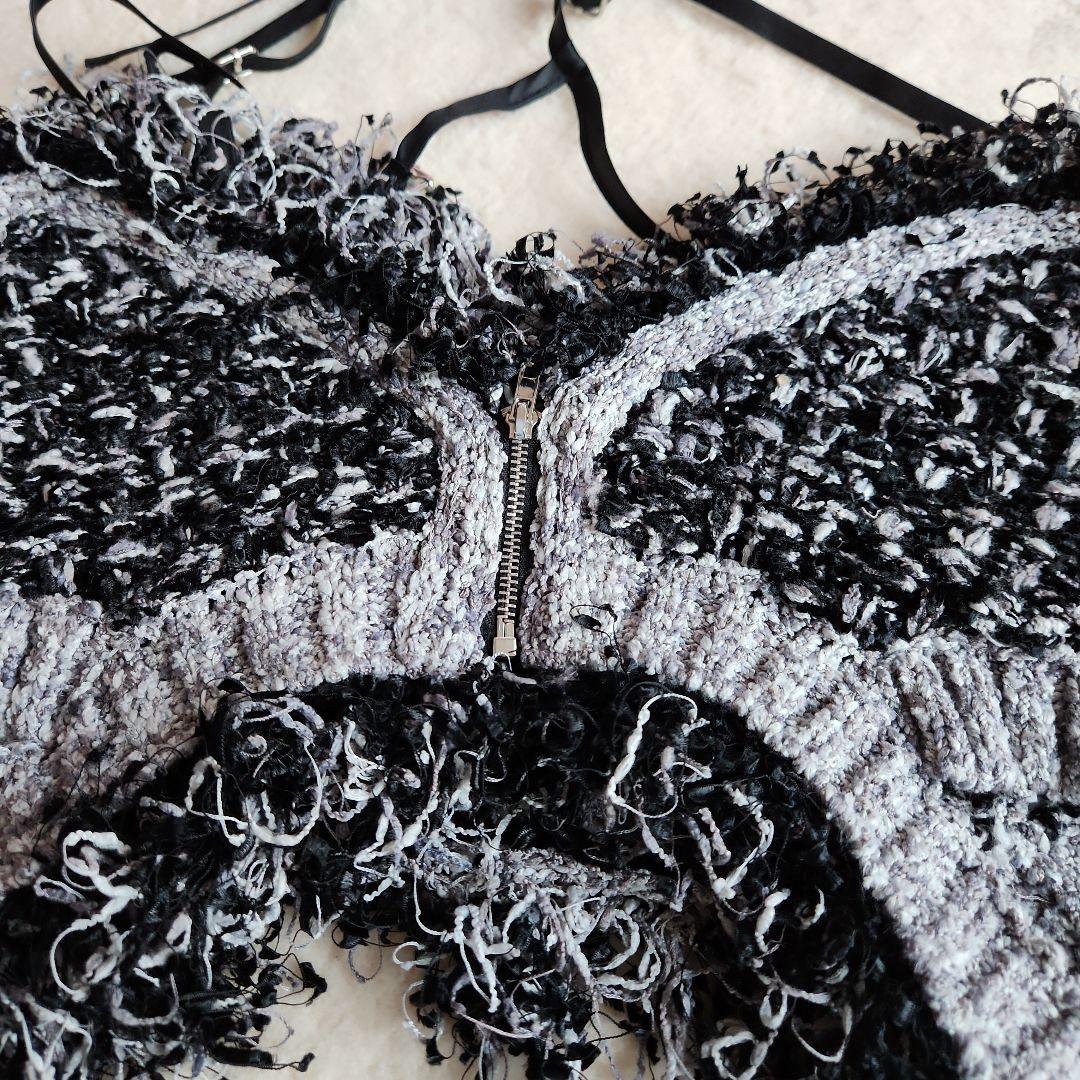 LA BELLE ETUDE ラベルエチュード　ミックスツイードニットビスチェ黒