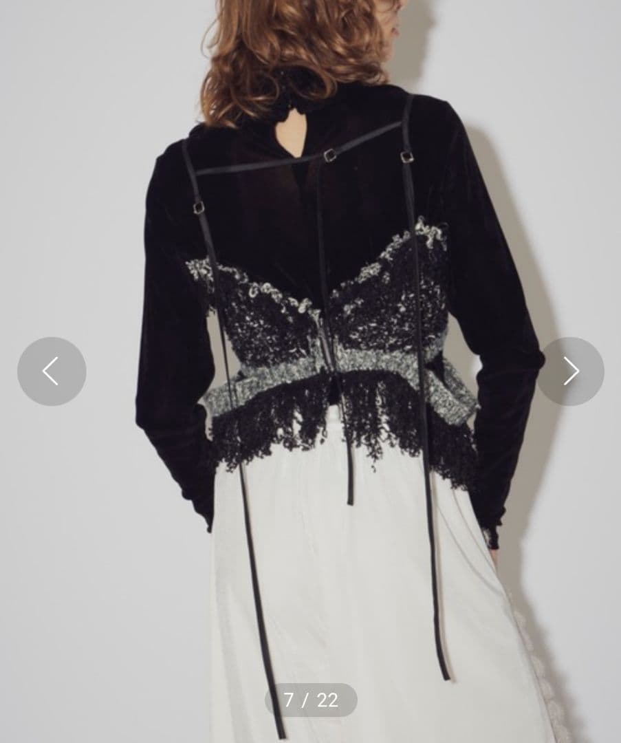 LA BELLE ETUDE ラベルエチュード　ミックスツイードニットビスチェ黒