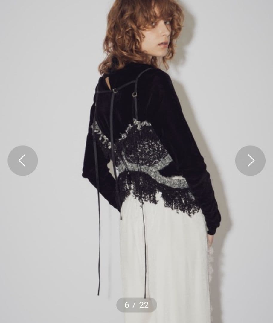 LA BELLE ETUDE ラベルエチュード　ミックスツイードニットビスチェ黒