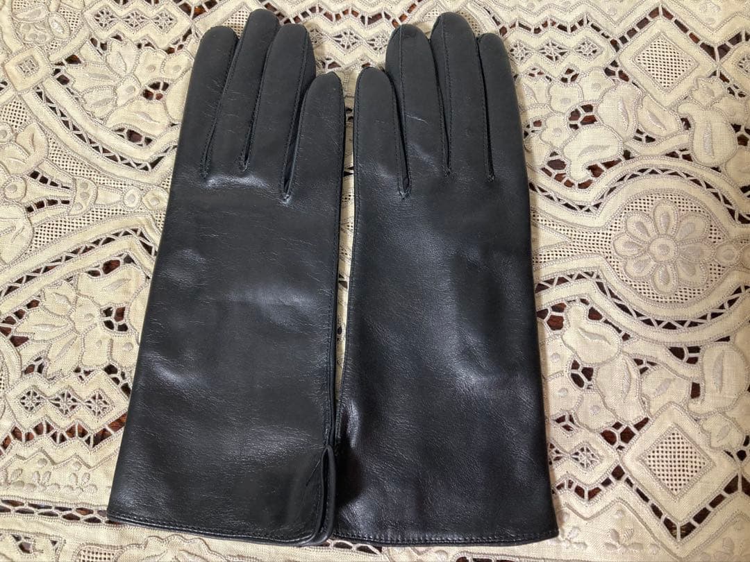 cho❗️ヴィンテージCOACH ブラック レザーシルクの裏地　ハンガリー製