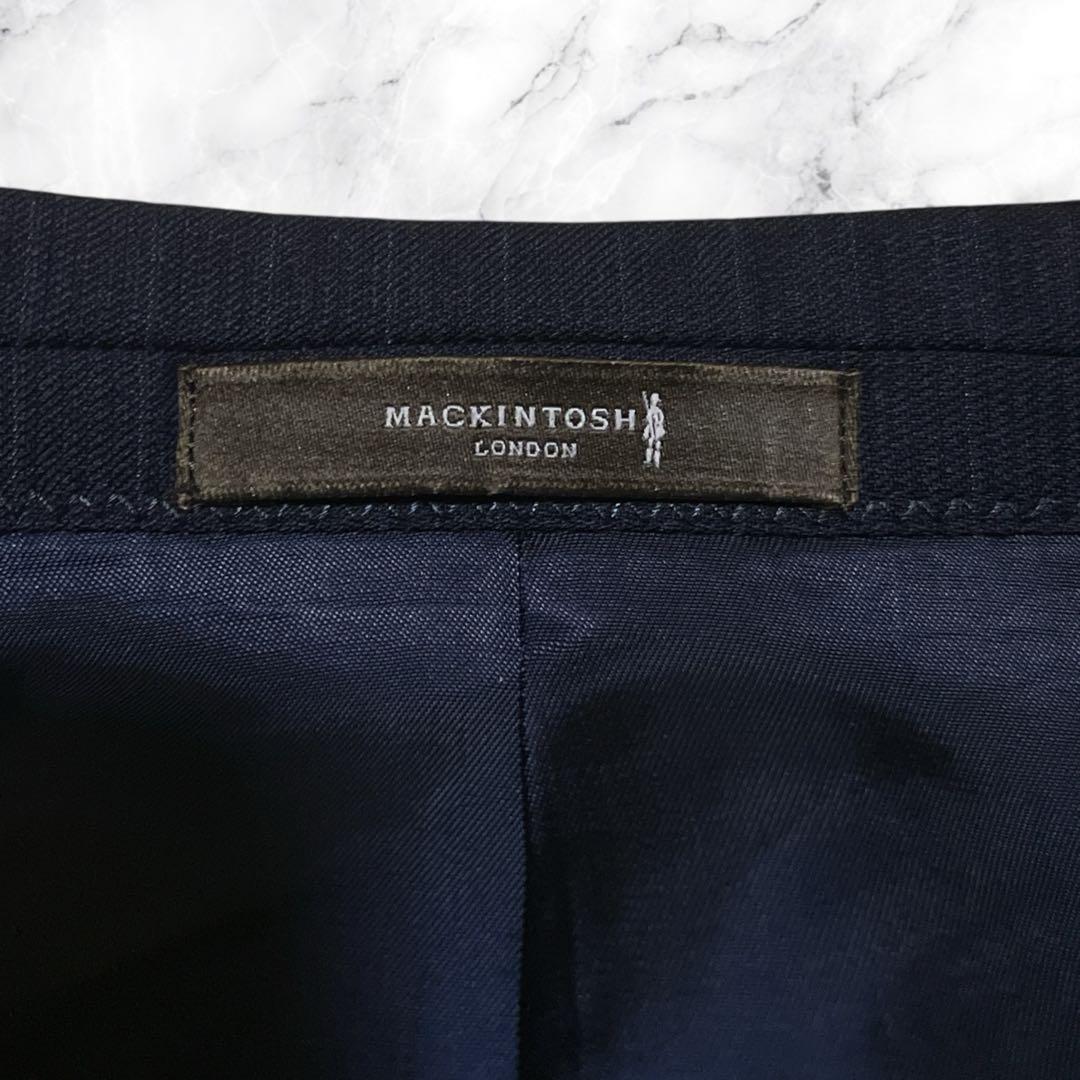 極美品☆マッキントッシュロンドン☆スーツセットアップ☆ストライプ柄☆ネイビー☆L