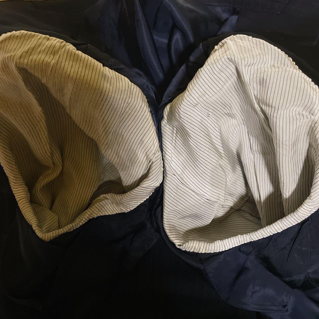 極美品☆マッキントッシュロンドン☆スーツセットアップ☆ストライプ柄☆ネイビー☆L