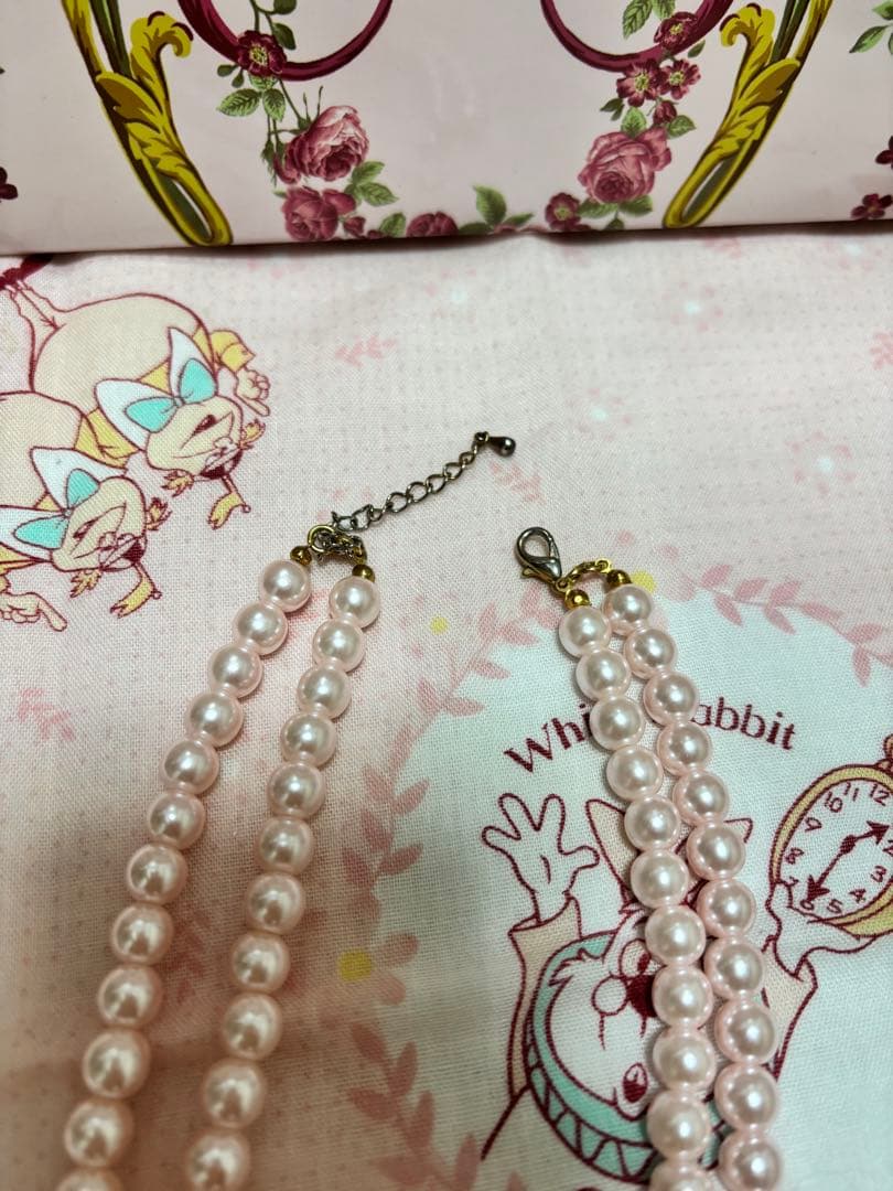 ☆ JESUS DIAMANTE 王冠パールネックレス ピンク☆