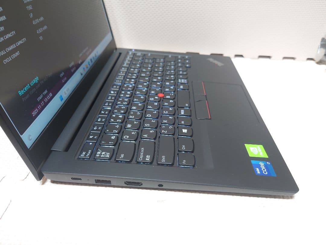 Thinkpad E14Gen2/i7-1165G7/16G/GPU有ゲーミング