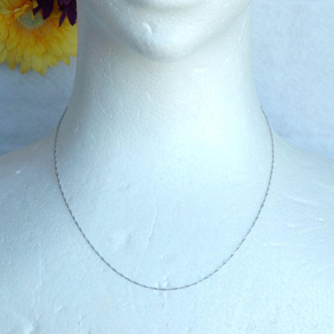 maiko プロフ必読 プラチナネックレス スクリューチェーン 1.1㎜幅