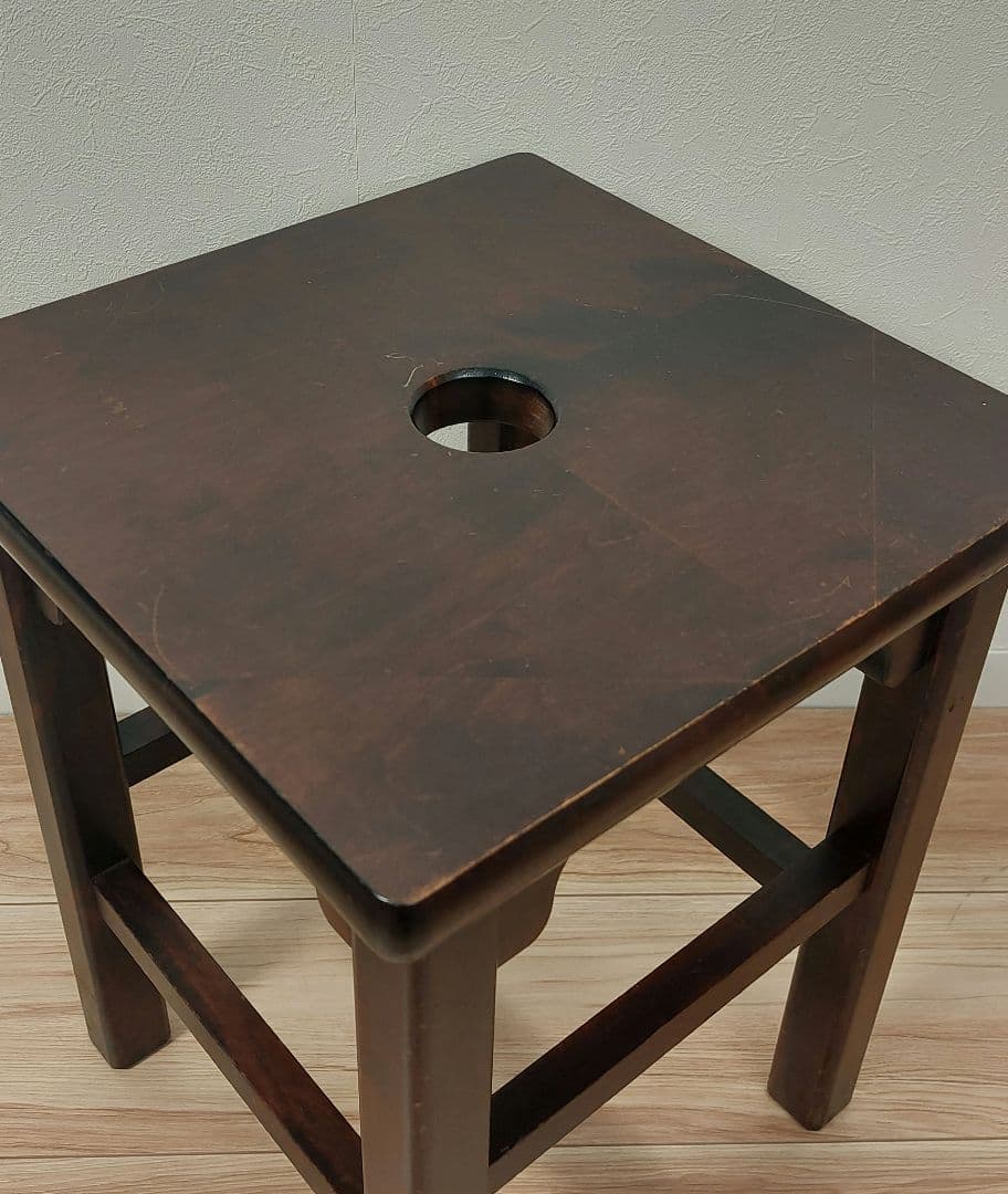 北海道民芸 スツール 樺材 椅子 腰掛け 飾り台 アンティーク