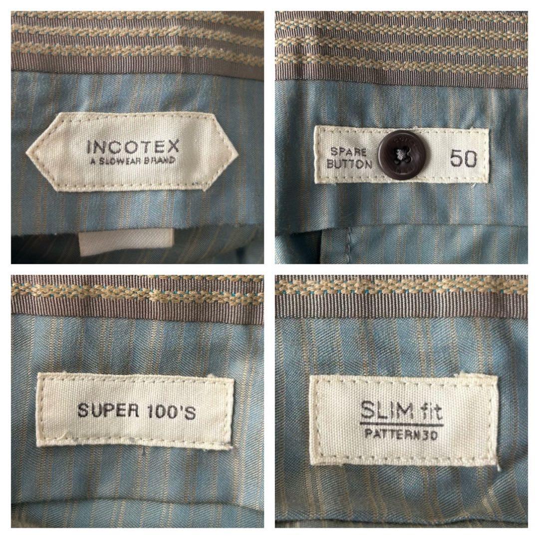 サイズ50✨　インコテックス　ウールサキソニー　スラックス　super100s