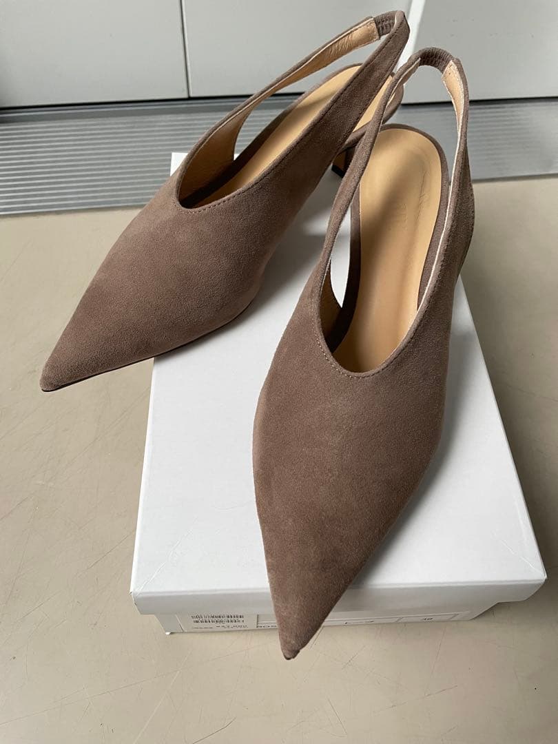 Whim Gazette Hoaw.】スリングバッグスエードパンプス