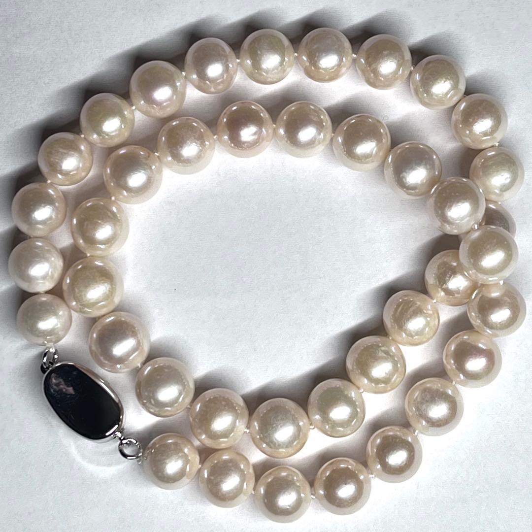 テリ強◆大珠◆本真珠 9.1-10.2㎜ ネックレス 925刻印